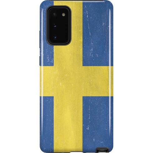 Sweden Flag Distressed Galaxy Note20 5G Pro Case